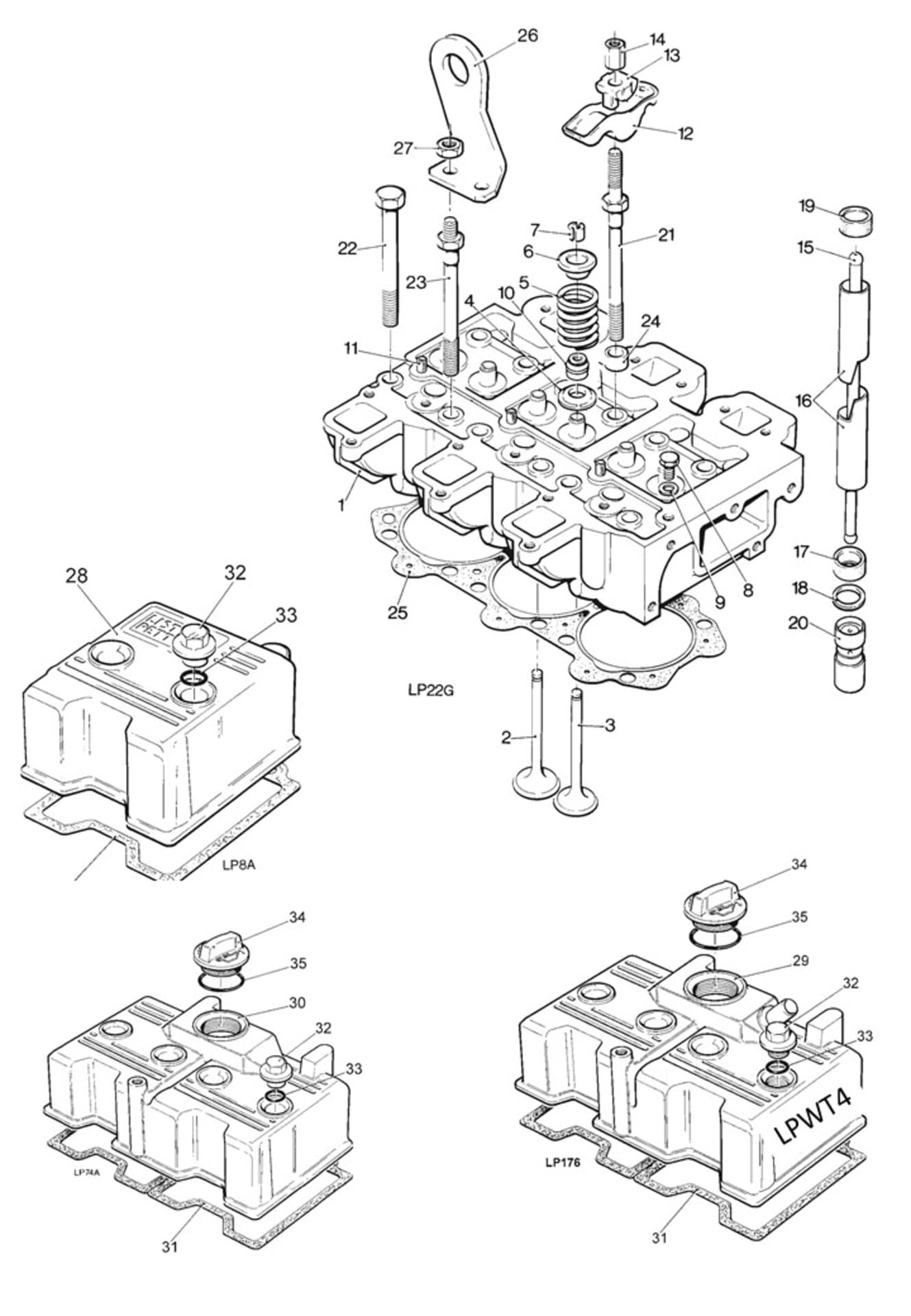 Cylinder Head and Cover: LPW, LPWT4