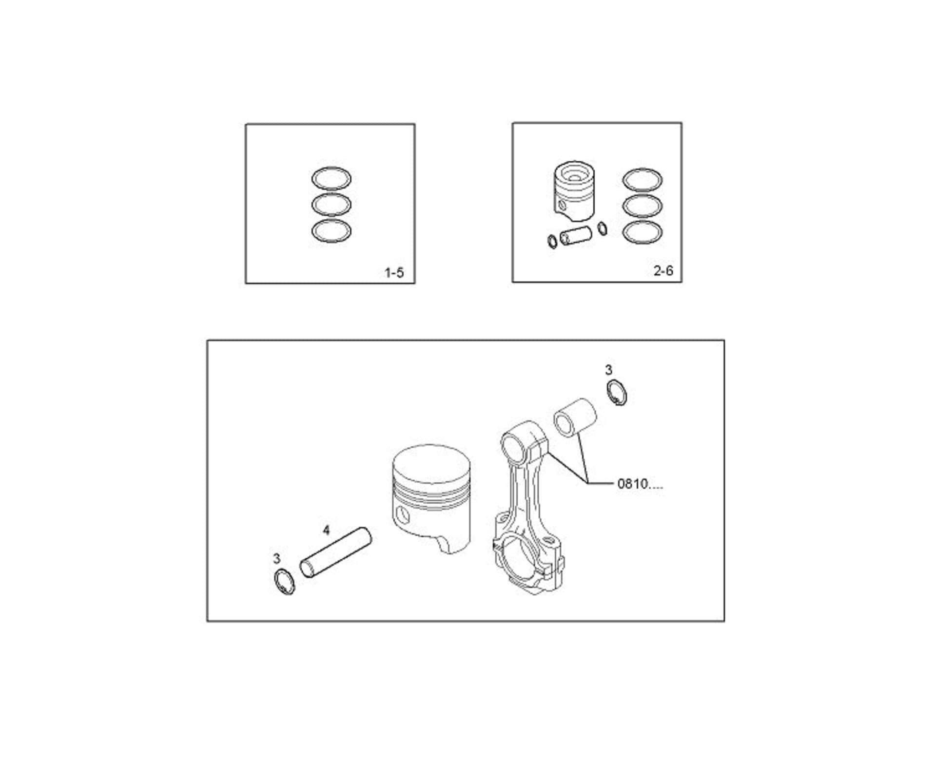 PISTON ASSY - PISTON RINGS - PISTON PIN