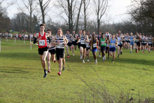 large group of runners at Stanborough Park