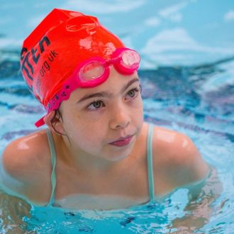 Child in swimming lessons at Southbury Leisure Centre