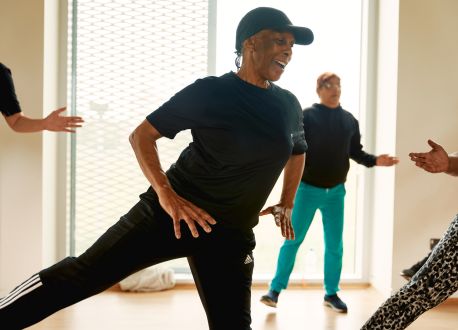 seniors in a fitness class