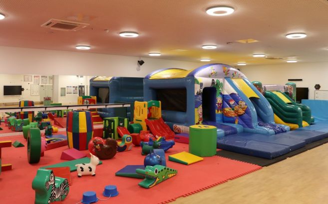 Toddler fun soft play session inflatables and toys