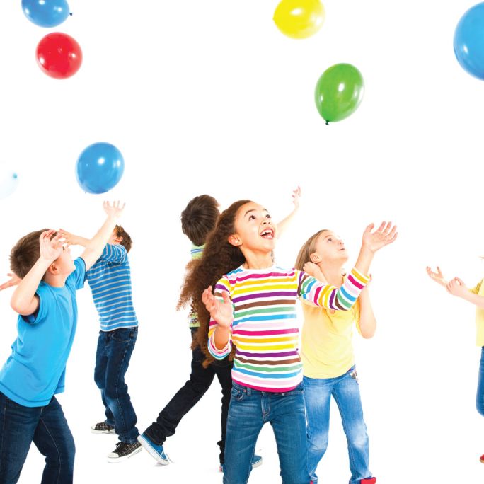 Twitter-Junior_birthday_party.jpg Children playing with balloons at a birthday party