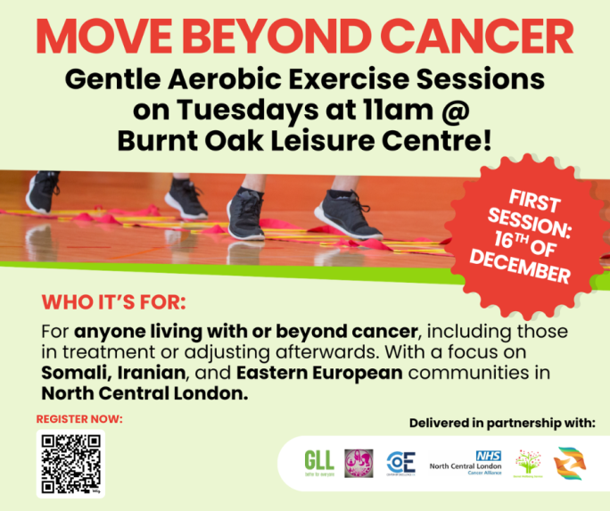 photo of the information about the move beyond cancer session