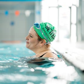 Woman in swimming pool