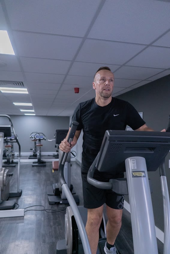 Man using a treadmill