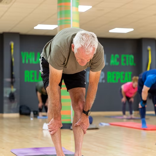 Man in a Pilates Class