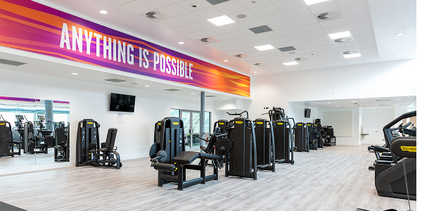 view of the cardio gym with exercise equipment like treadmills