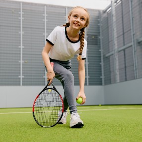 Girl playing tennis