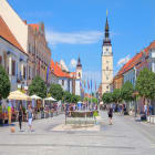 Trnava Town Square with a Tall Tower