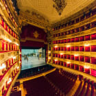 Gold and Red Interior of teatro Scala in Milan Italy