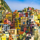 Colorful Buildings of Manarola Village in Cinque Terre 