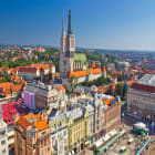 An Aerial View of Old Town Zagreb