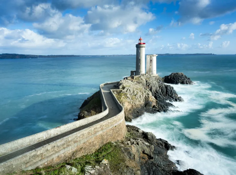 Lighthouse on Brittany coast