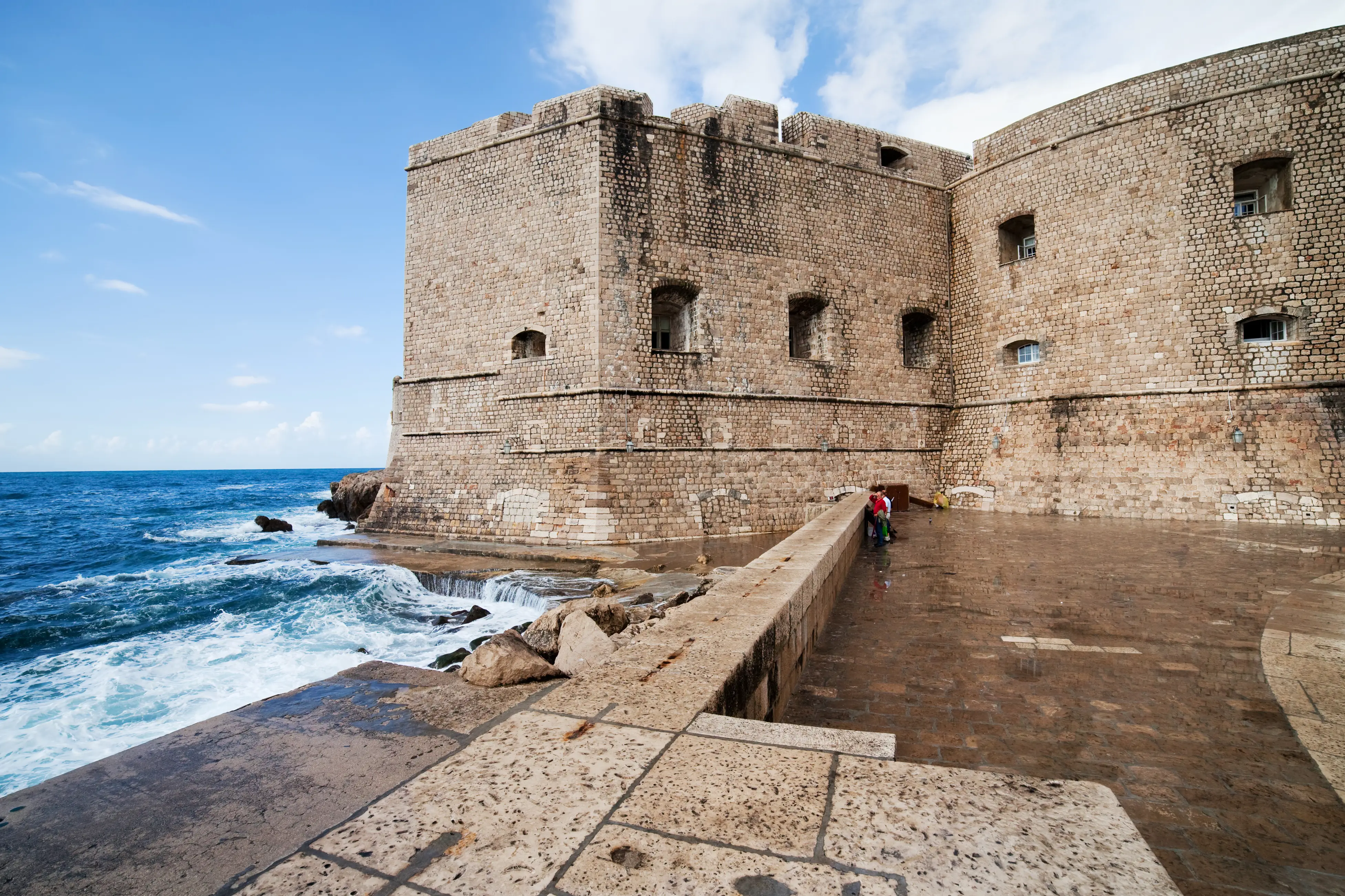 Old City Walls by the Sea in Dubrovnik 