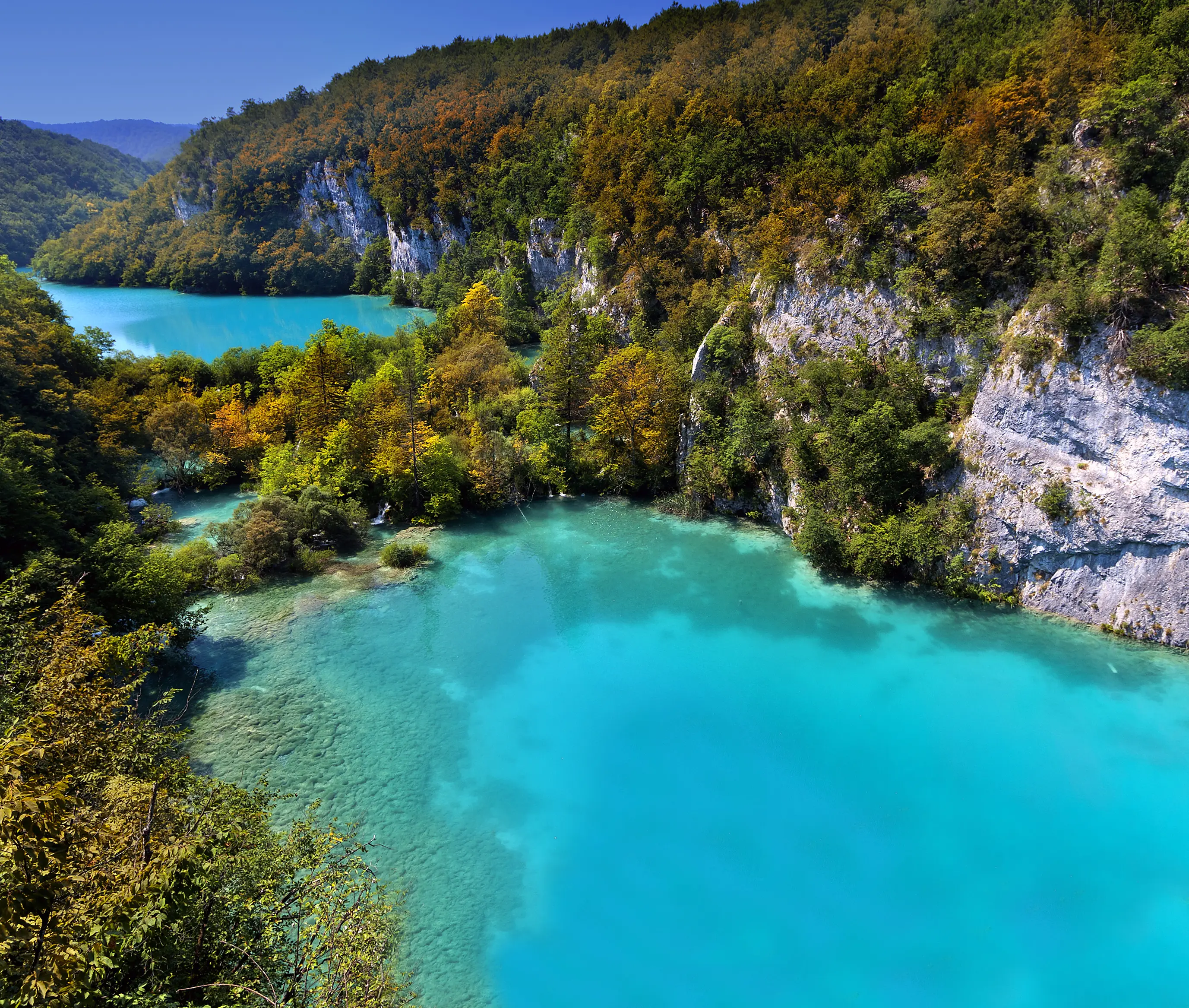 Blue Lakes in Plitvice Lakes Croatia