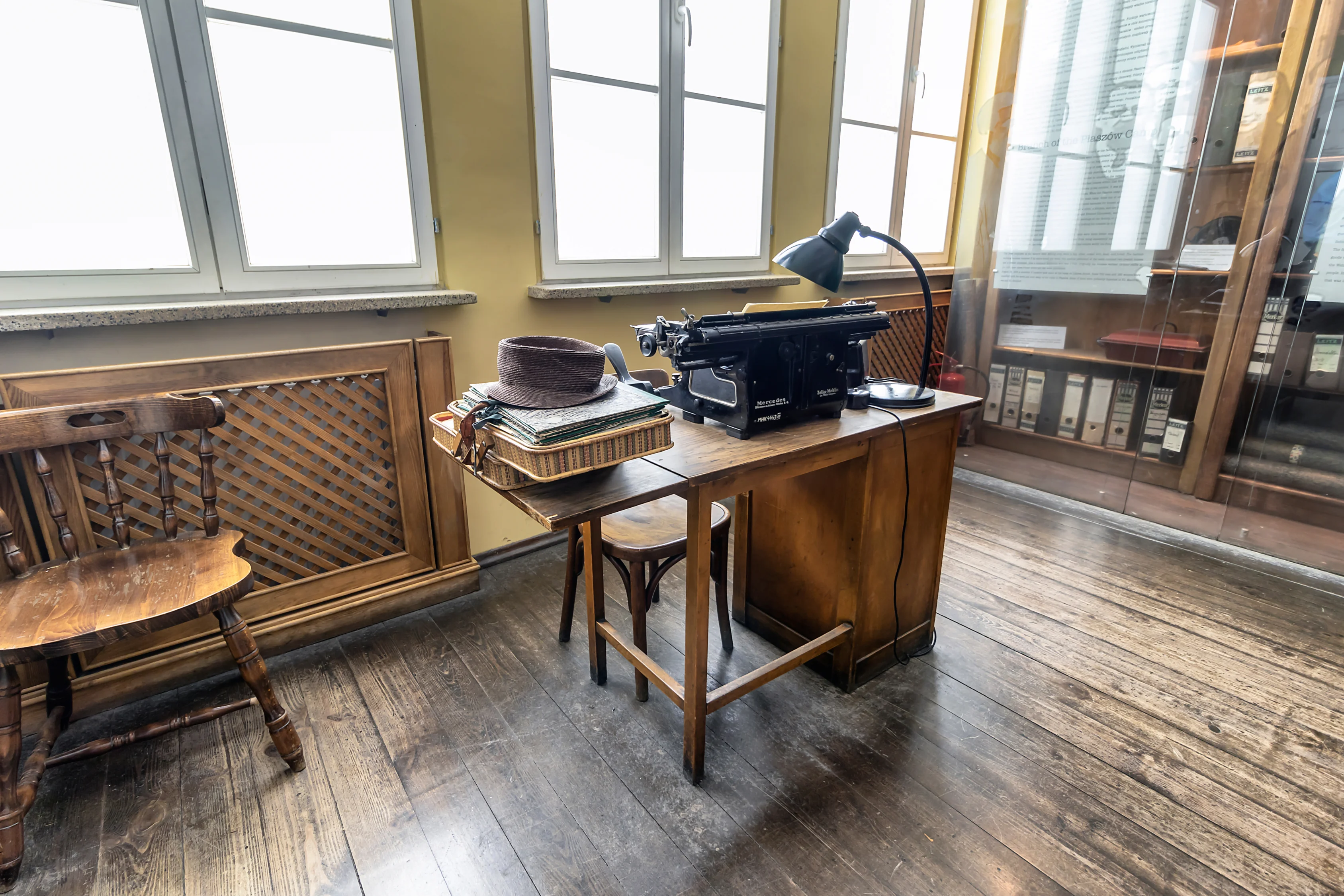 Desk with Typewriter in Schindler Museum in Krakow