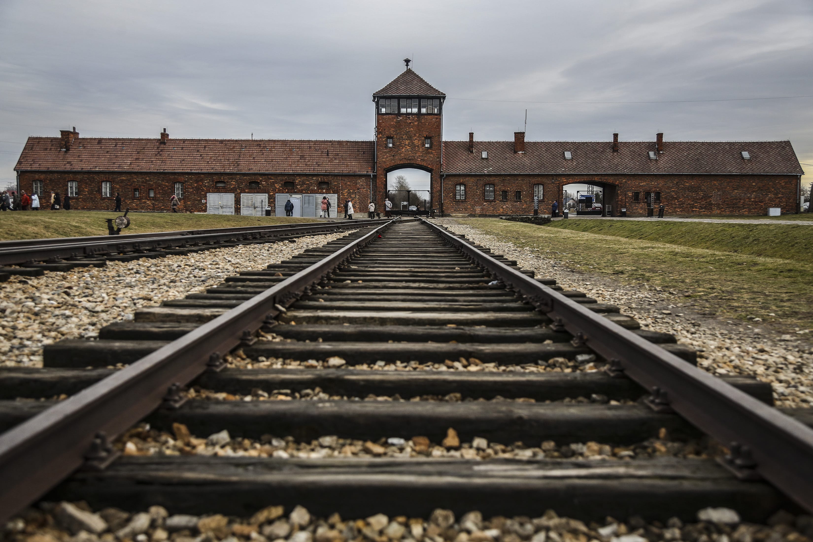 Railroad Tracks Leading to Auschwitz II Concentration Camp