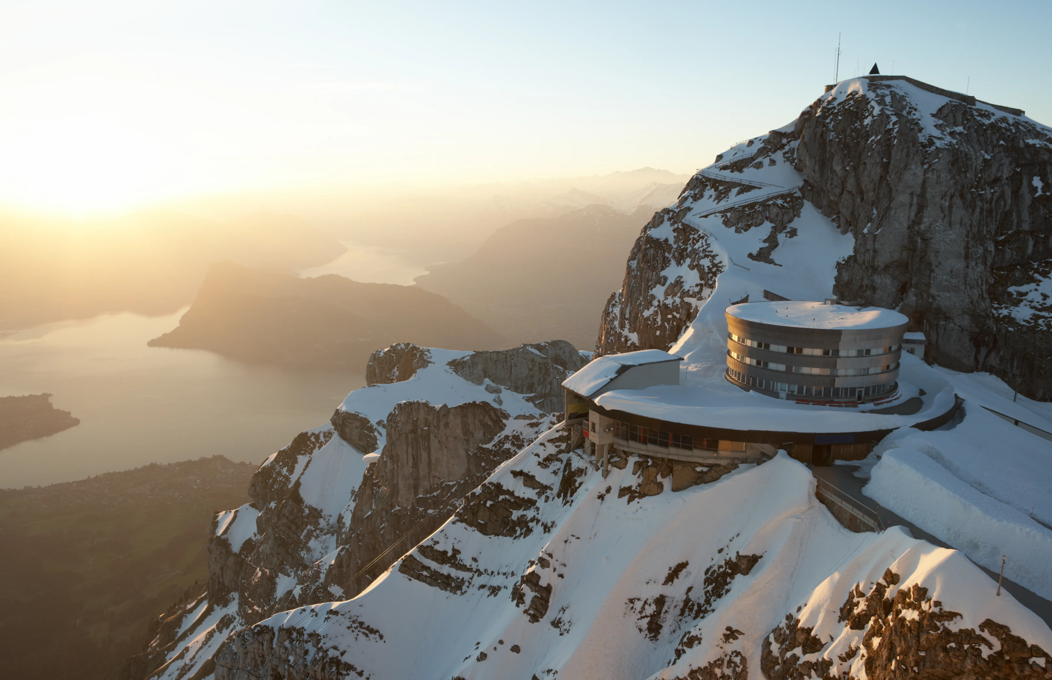 Peak of Mount Pilatus During Sunset
