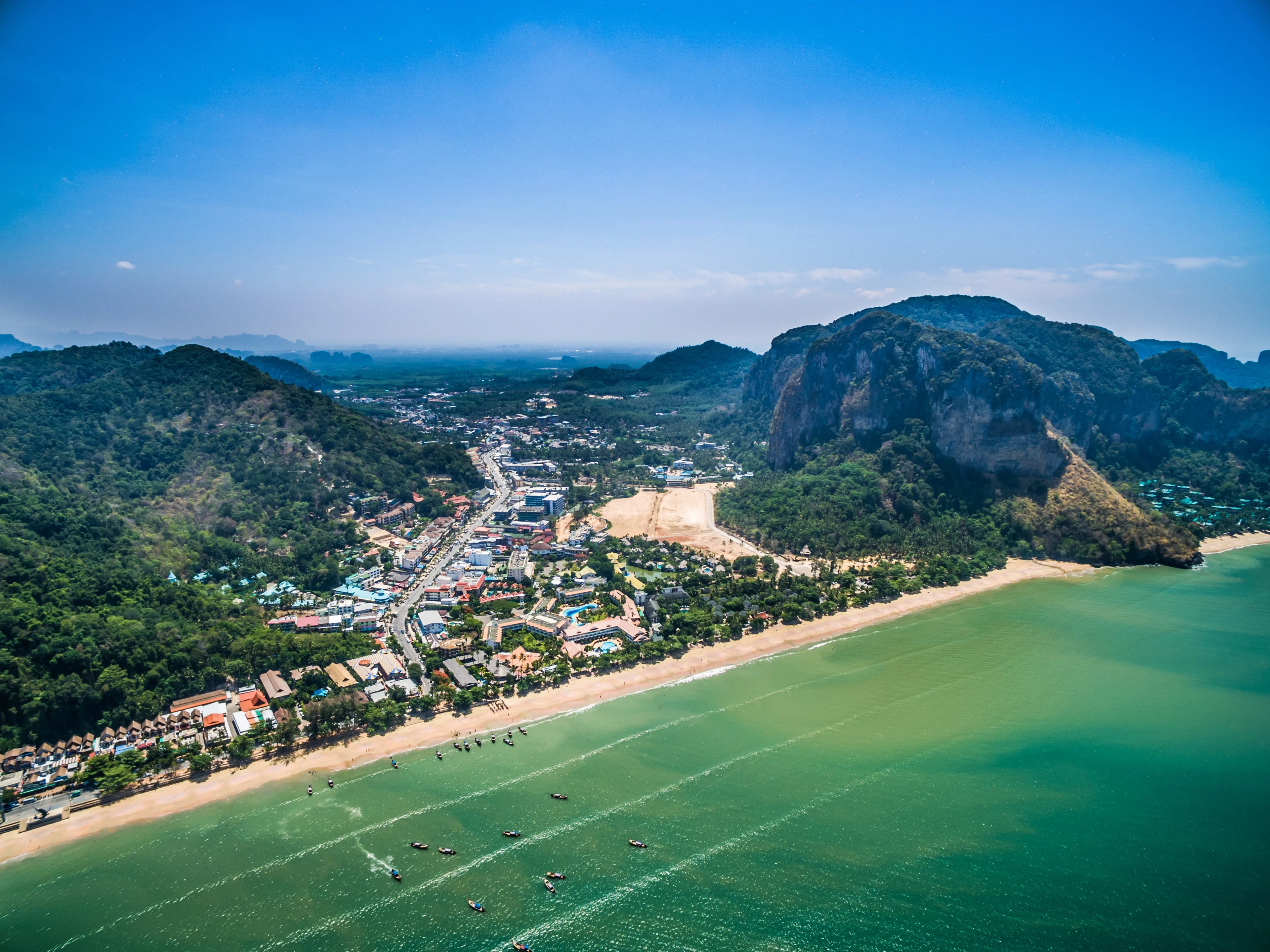 Aerial View of Coast at Ao Nang Krabi