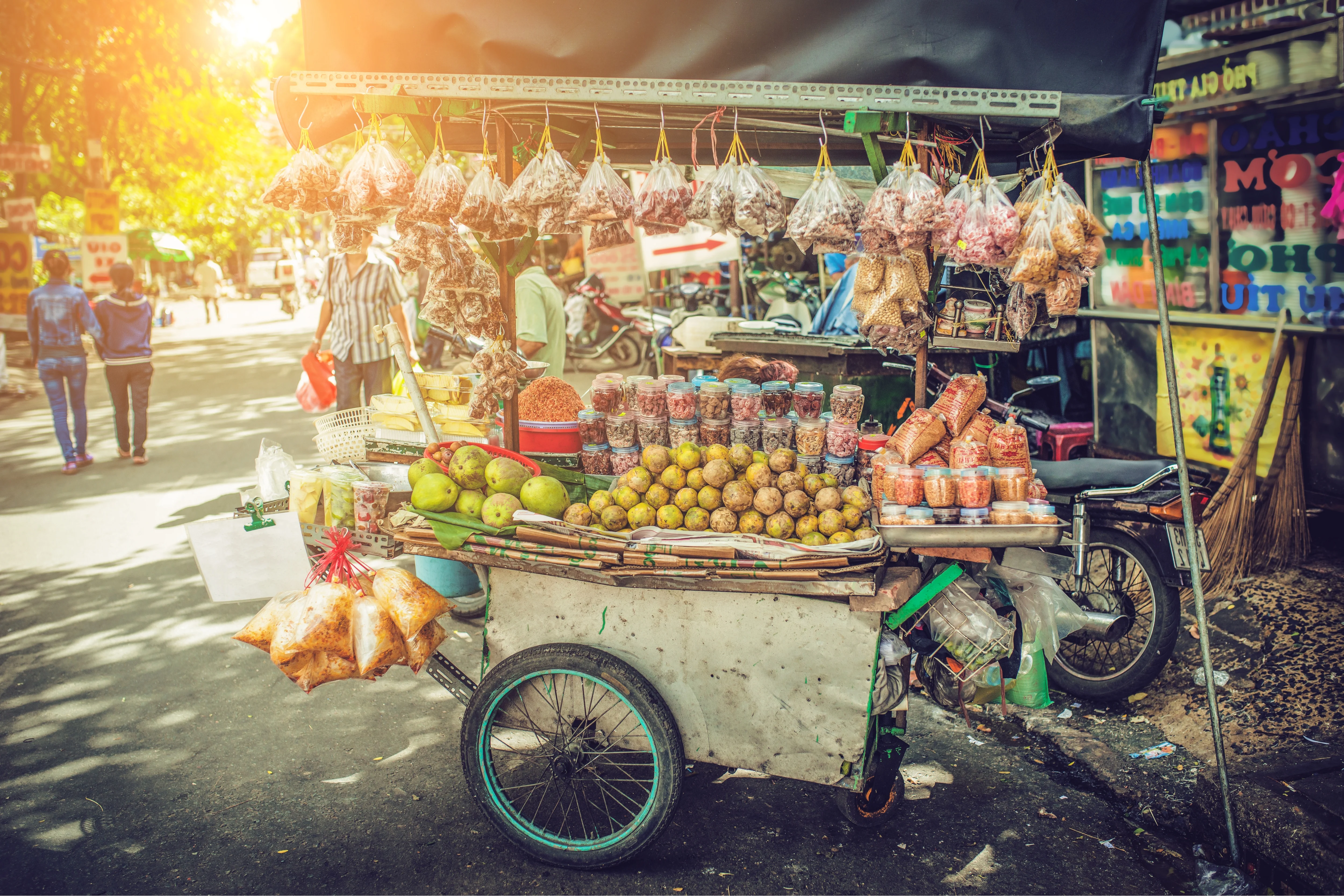street food cart in saigon