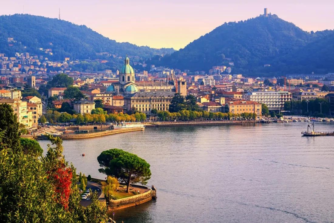 Como old town from lake