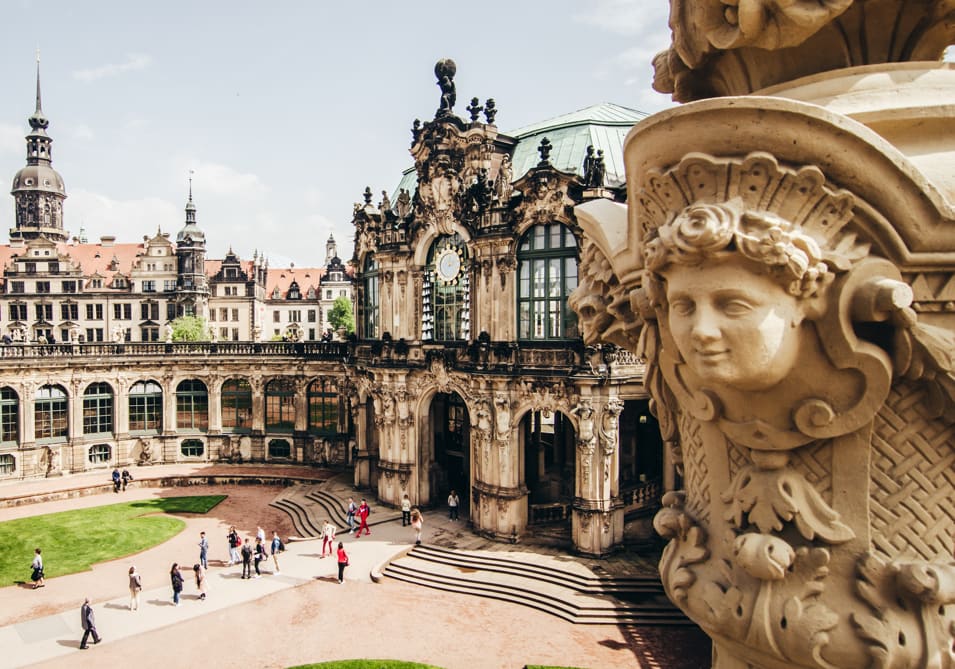 Baroque Zwinger Palace in Dresden Germany