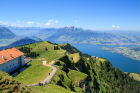 View of Swiss Lakes from Rigi Kulm Peak