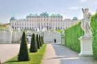 Fountain in Front of Belvedere Palace in Vienna