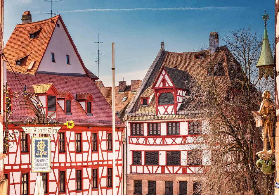 half timbered houses in nuremberg germany