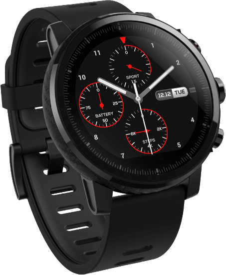 Black Xiaomi Amazfit Stratos 2 Smartwatch.2