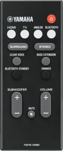 Black Yamaha YAS-107 Soundbar.3