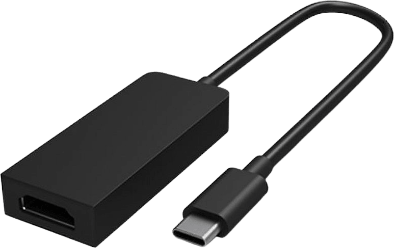 Black Microsoft Surface USB-C to HDMI Adapter.1
