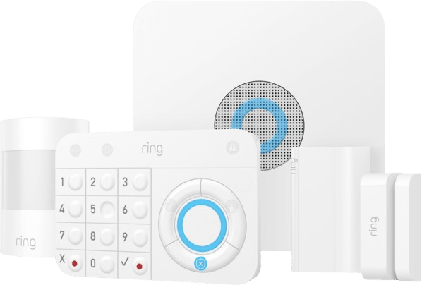 White Ring Alarm 5 Piece Kit Home Security System.1