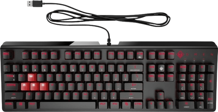 Black HP Encoder Gaming Keyboard (Red).1