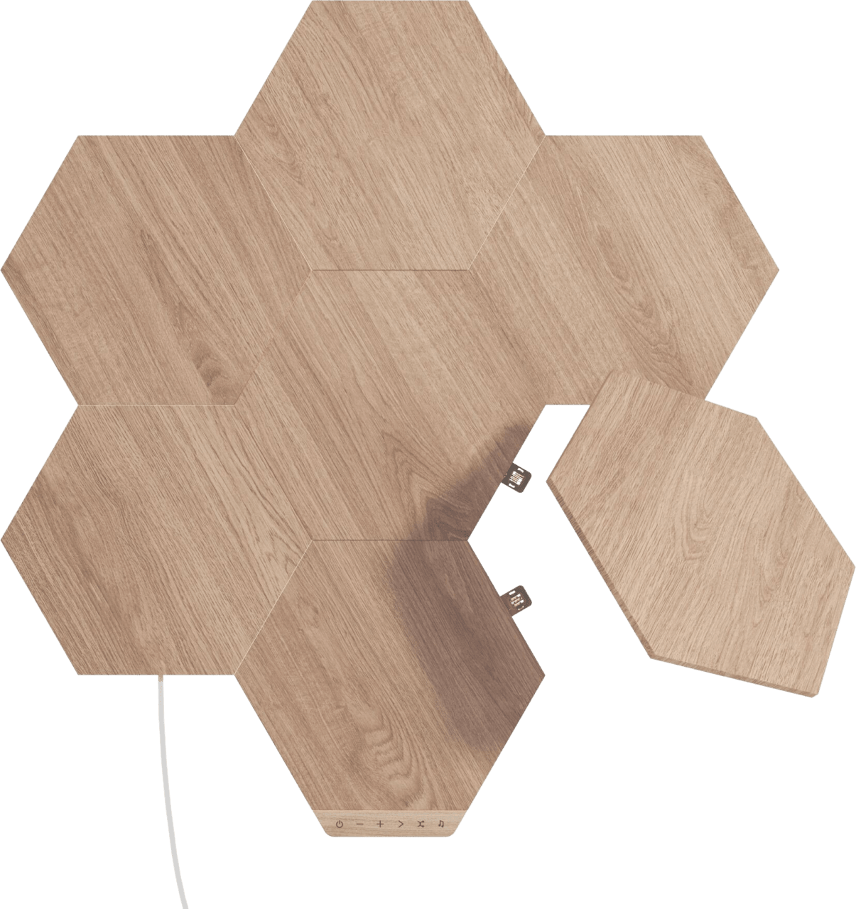 Madera Nanoleaf Elements - Kit básico de hexágonos con apariencia de madera, 7 piezas.1