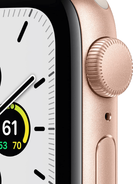 Maize/White Apple Watch SE GPS + Cellular, Gold Aluminiumgehäuse und Sportarmband, 44 mm.2