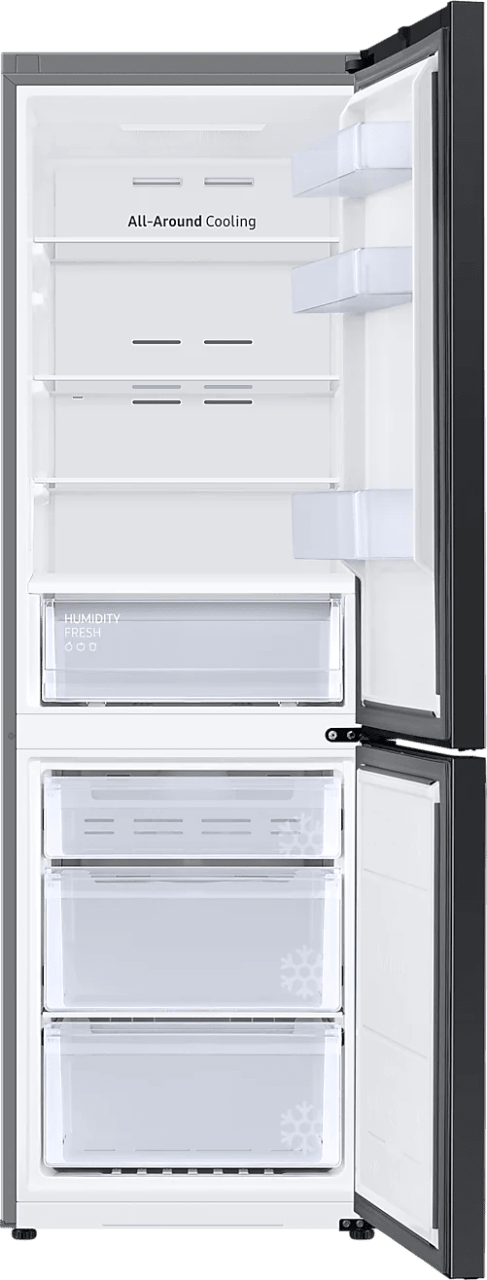 Clean Black Samsung Bespoke Fridge Freezer Combo RL-34A6B0D22.2