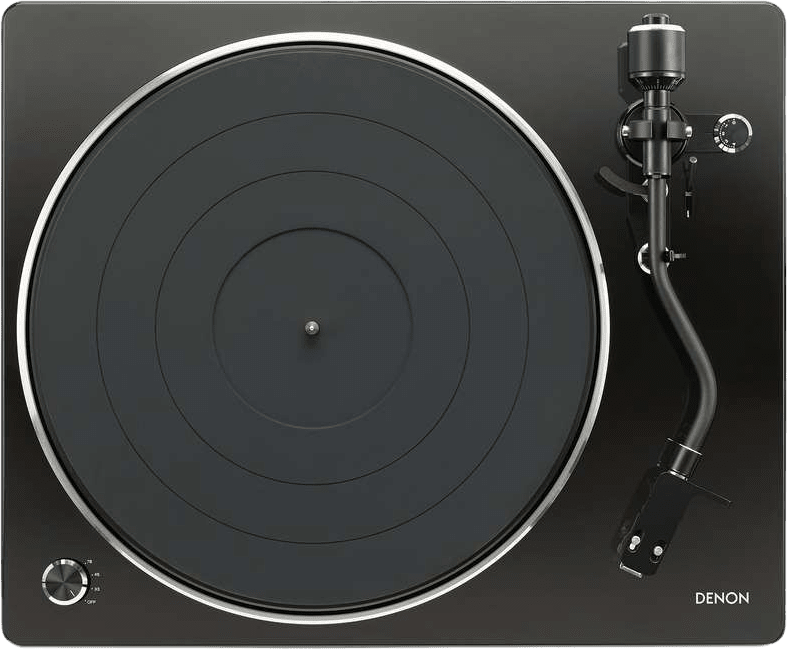Schwarz Denon DP-400 HiFi-Plattenspieler.2
