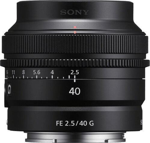 Schwarz Sony FE 40mm F/2.5 G.2