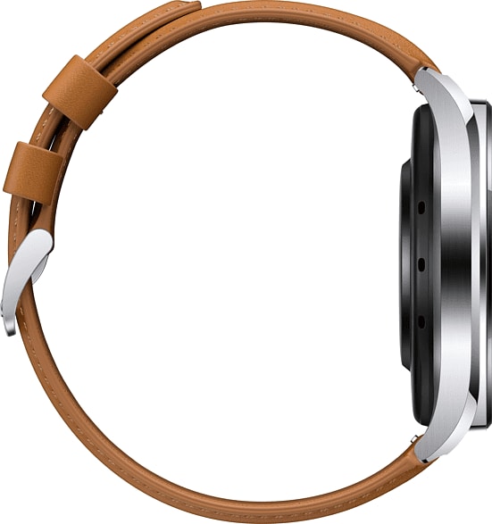 Braun Xiaomi Watch S1, Edelstahlgehäuse & Lederband, 46mm.4