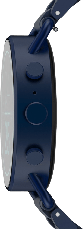 Blau Skagen Falster Gen 6 Smartwatch, Edelstahlgehäuse und #tide Ocean Material® Band, 41 mm.2