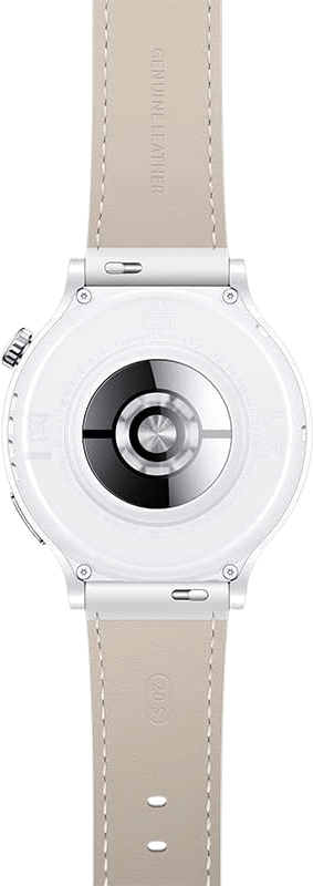 Weiß Huawei GT 3 Pro Smartwatch, Keramikgehäuse und Lederarmband, 43 mm.3