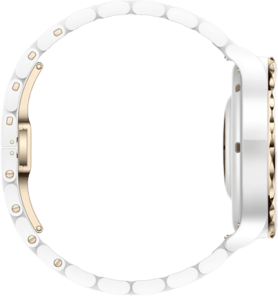 Weiß Huawei GT 3 Pro Smartwatch, Keramikgehäuse und Keramikarmband, 43 mm.3