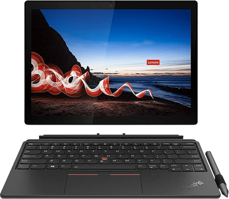 Schwarz Lenovo Tablet, ThinkPadX12 Detachable mit Keyboard und Pen - WiFi - Windows 10 Pro - 256GB.4