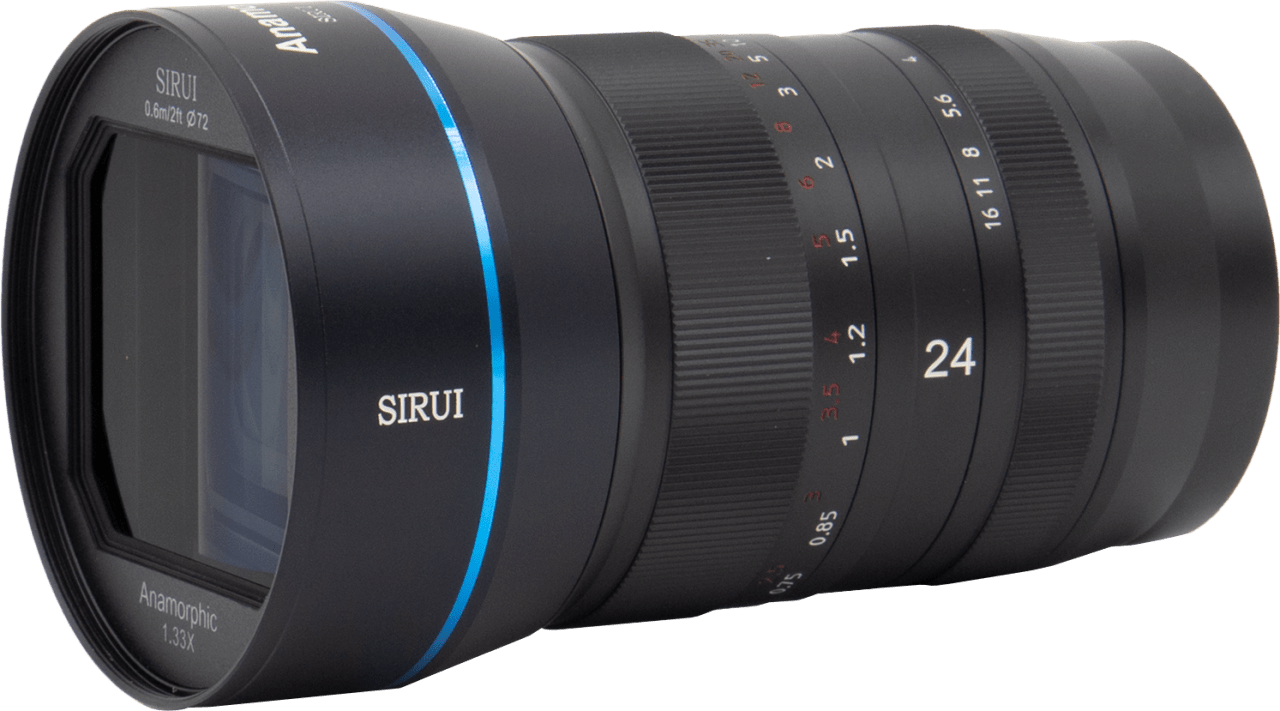 Schwarz Sirui 24mm f/2.8 1.33X Anamorphische Objektiv für Sony E-Mount.1
