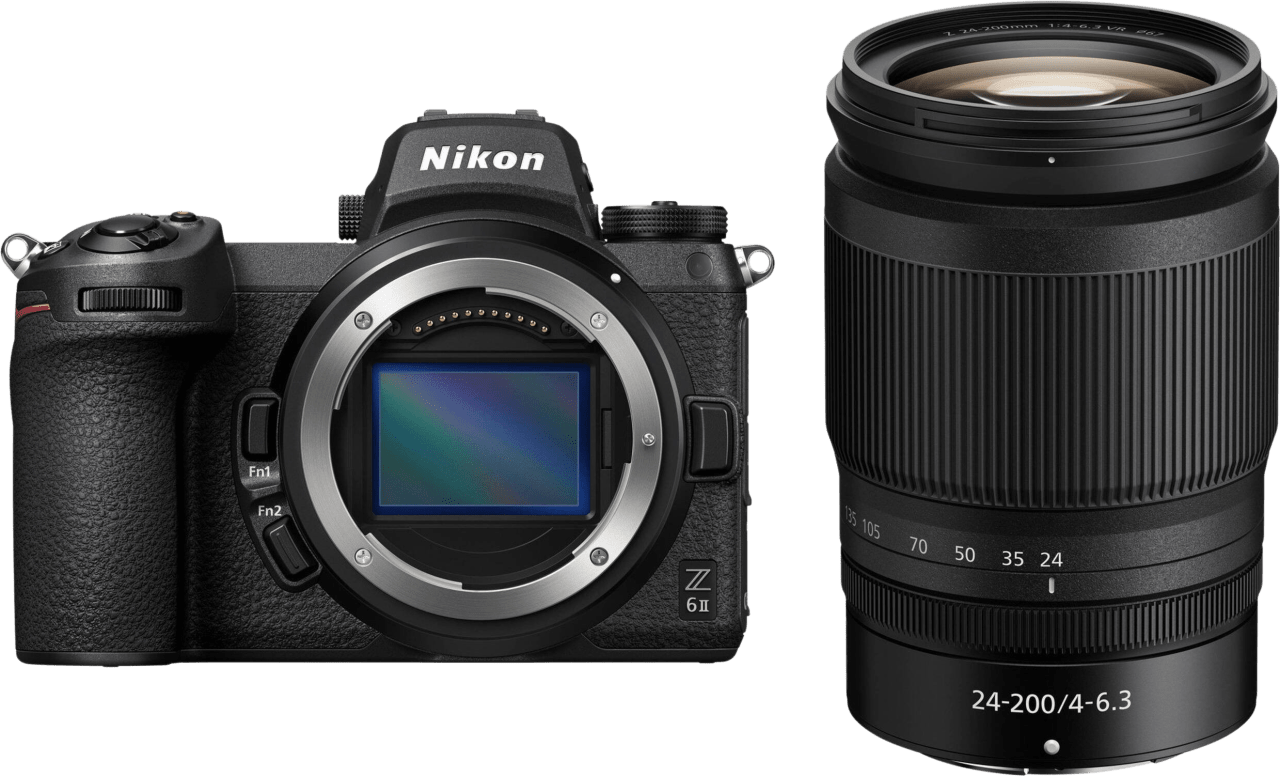 Schwarz Nikon Z6 II + Z 24-200mm f/4.0-6.3 VR Kamera und Objektivsatz.2