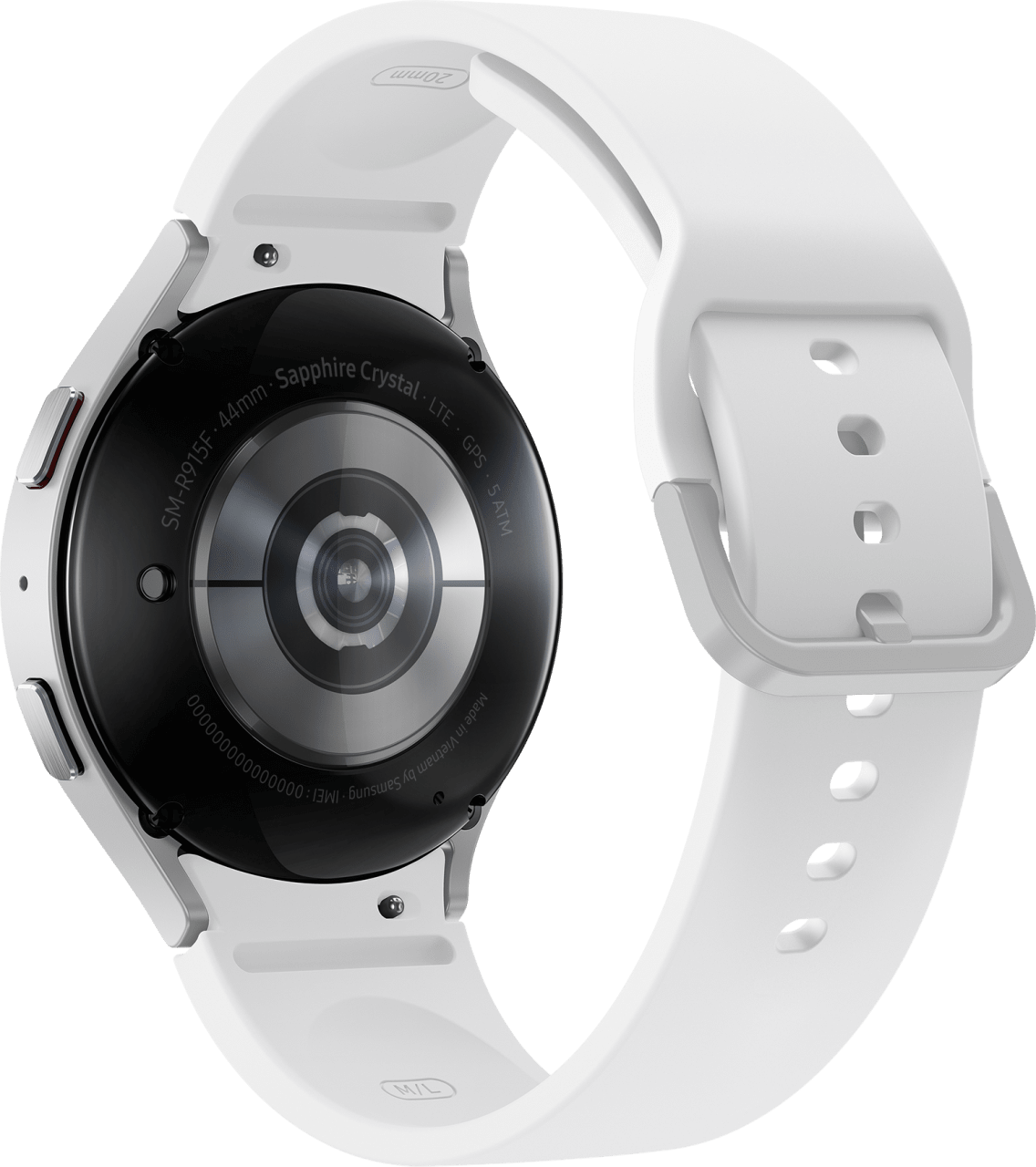 Silber Samsung Galaxy Watch5 LTE Smartwatch, Aluminiumgehäuse und Sportarmband, 44 mm.4