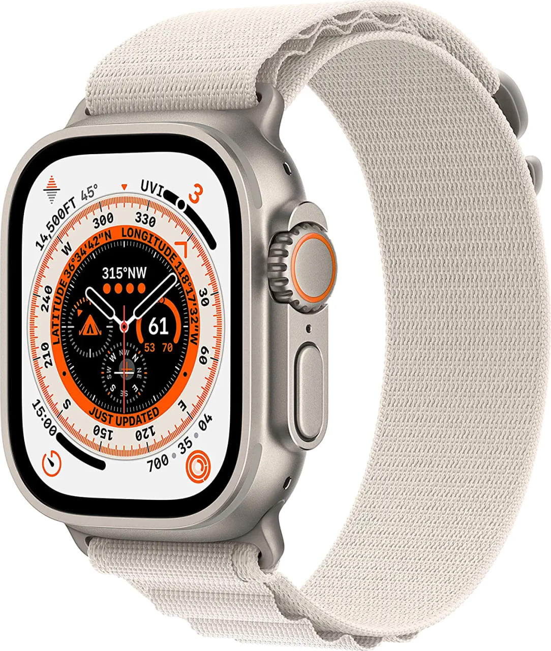 Polarstern Apple Watch Ultra GPS + Cellular, Silver Titanium Case and Alpine Loop, L.1