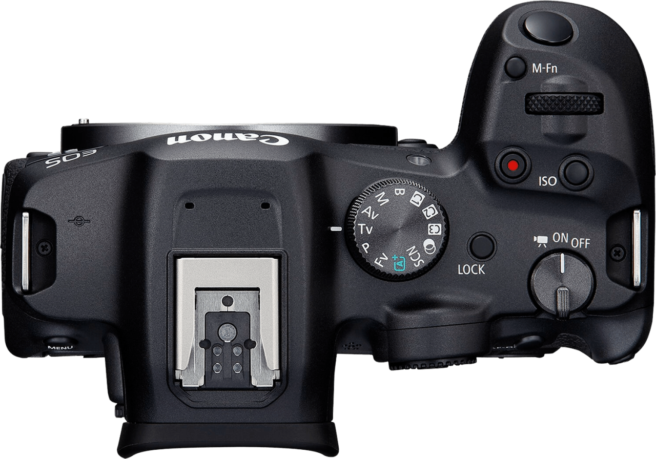 Schwarz Canon EOS R7 Spiegellose Kamera + EF-EOS R Bajonett-Adapter.4
